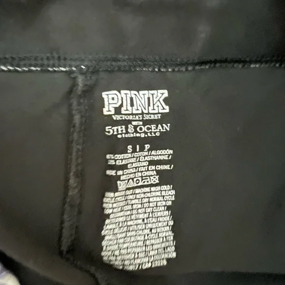 Pink Victoria Secret MLB NY Yankees Capri leggings yoga pants baseball - Picture 5 of 6